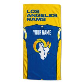 [Personalization Only] OFFICIAL NFL Jersey Beach Towel - Los Angeles Rams