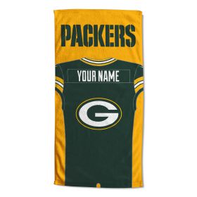 [Personalization Only] OFFICIAL NFL Jersey Personalized Beach Towel - Green Bay Packers