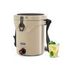 10 QT Drink Cooler Insulated Ice Chest with Spigot Flat Seat Lid and Adjustable Strap