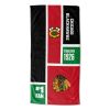 [Personalization Only] OFFICIAL NHL Colorblock Personalized Beach Towel - Chicago Blackhawks