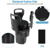 2 In 1 Car Cup Holder Extender Adapter 360° Rotating Dual Cup Mount Organizer Holder For Most 20 oz Up To 5.9in Coffee Bottle