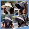 New women's big brim sun hat double-sided Ice Silk 5.0 + sun hat UV UV protection cycling outdoor travel hat